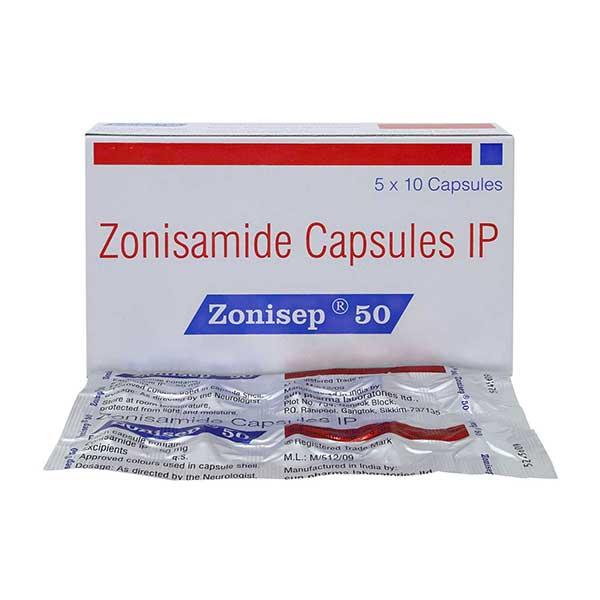 Zonisep 50mg Capsule 10'S