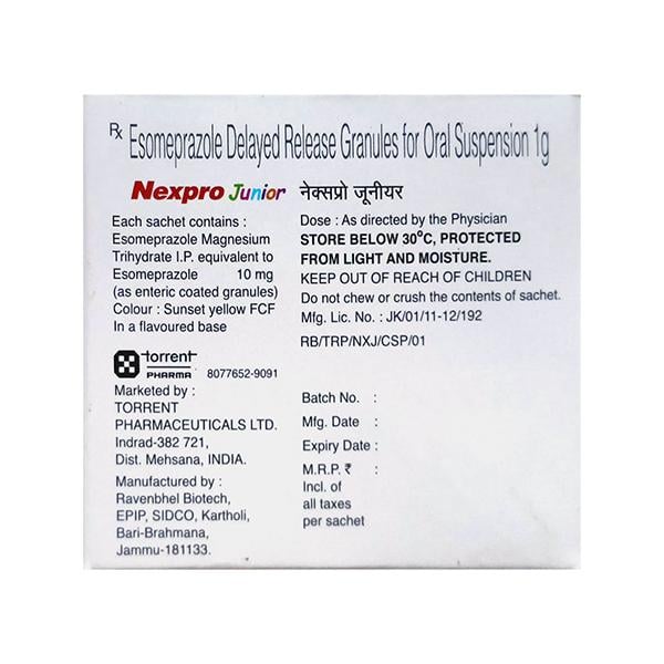 Nexpro Junior Tangy Orange Flavour Sachet 1gm