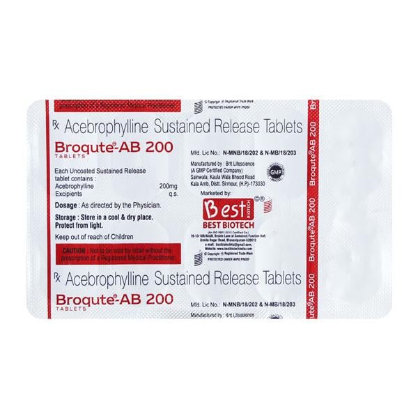 BROQUTE AB 200 Tablet 10's