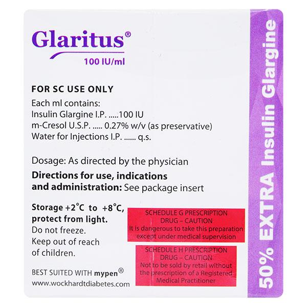 Glaritus New 100IU Cartridge 3X3ml