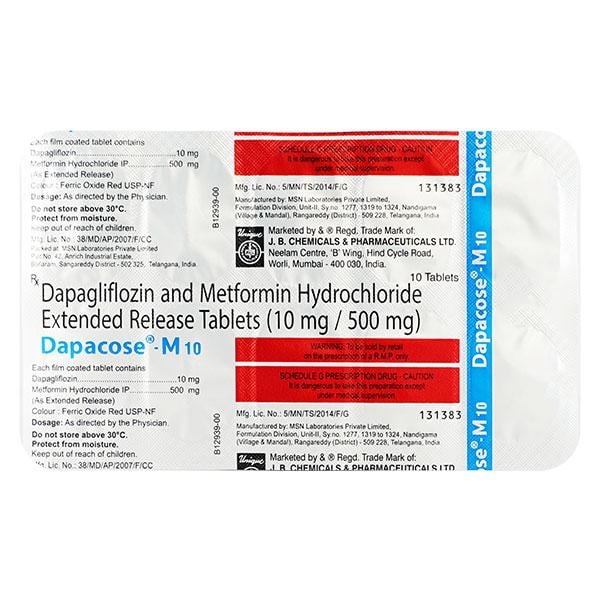 DAPACOSE M 10 Tablet 10's