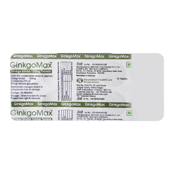 GINKGOMAX Tablet 10's - Global Surgicals