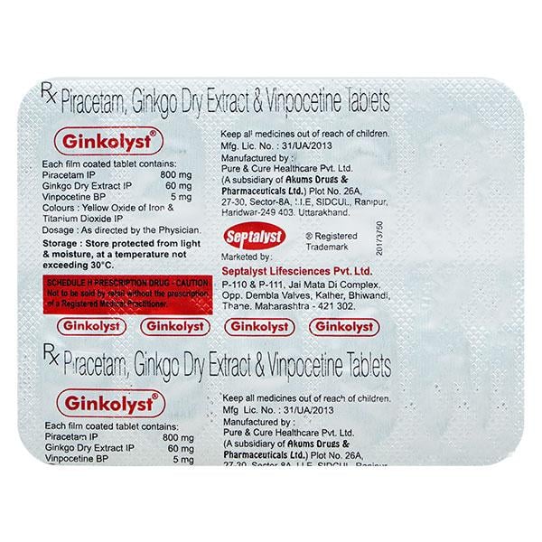 GINKOLYST Tablet 10's - Global Surgicals