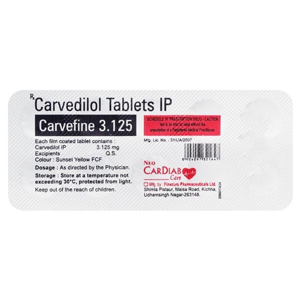 CARVEFINE 3.125 Tablet 10's