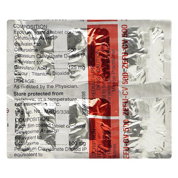 Zefu CV 500mg Tablet 6'S
