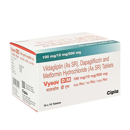 VYSOV DM 100/10/500mg Tablet 10's