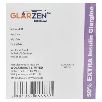 GLARZEN NEW 100iu Cartridge 3X3ml - Global Surgicals