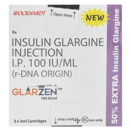 GLARZEN NEW 100iu Cartridge 3X3ml - Global Surgicals