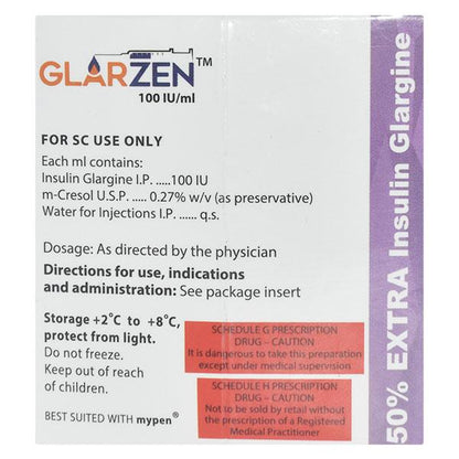 GLARZEN NEW 100iu Cartridge 3X3ml - Global Surgicals