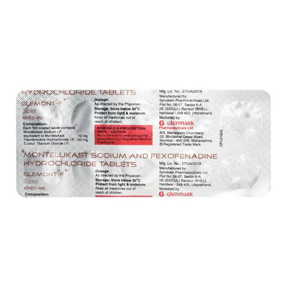 Glemont F Tablet 10'S - Global Surgicals