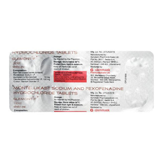 Glemont F Tablet 10'S - Global Surgicals