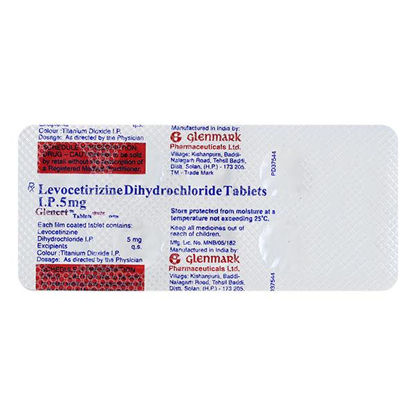 Glencet 5mg Tablet 10'S - Global Surgicals
