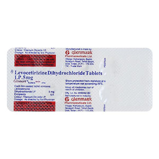 Glencet 5mg Tablet 10'S - Global Surgicals