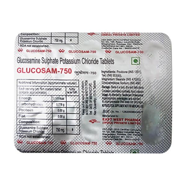 Glucosam 750mg Tablet 10'S - Global Surgicals