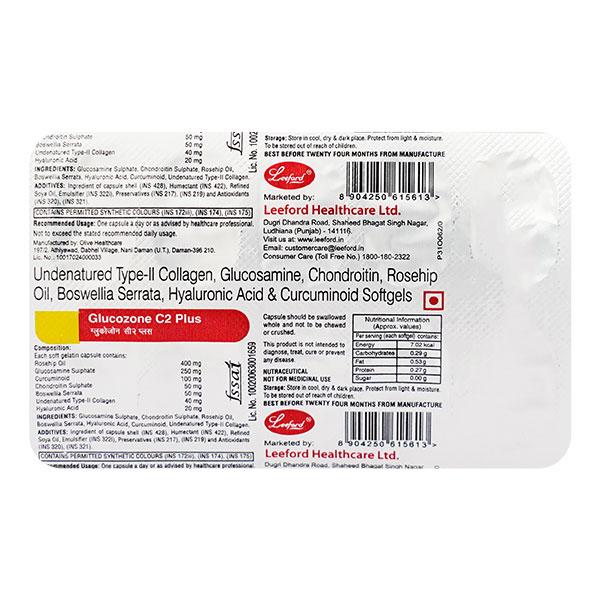 GLUCOZONE C2 PLUS Softgel 10's - Global Surgicals