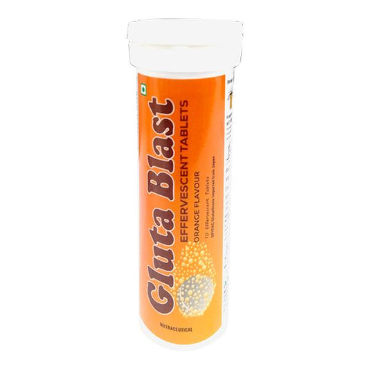 GLUTA BLAST ORANGE FLAVOUR Effervescent Tablet 10's - Global Surgicals