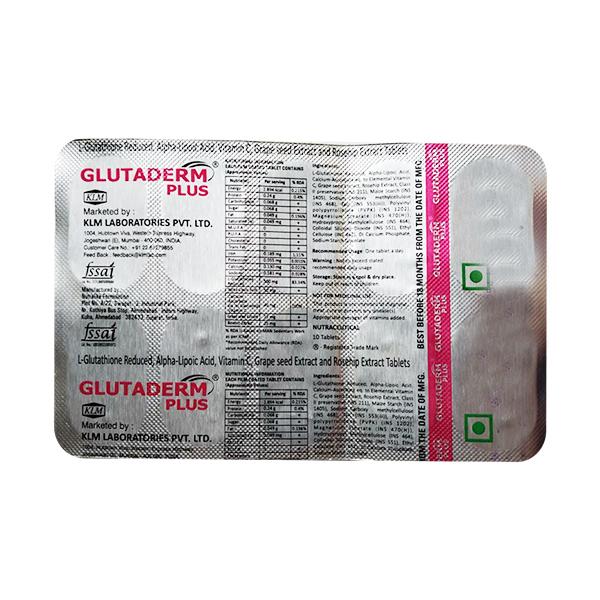 GLUTADERM PLUS Tablet 10's - Global Surgicals