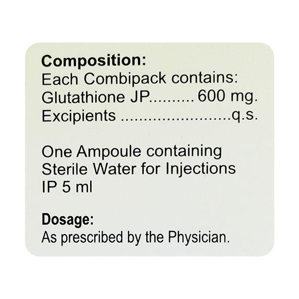 Glutone 600Mg Injection 1's - Global Surgicals