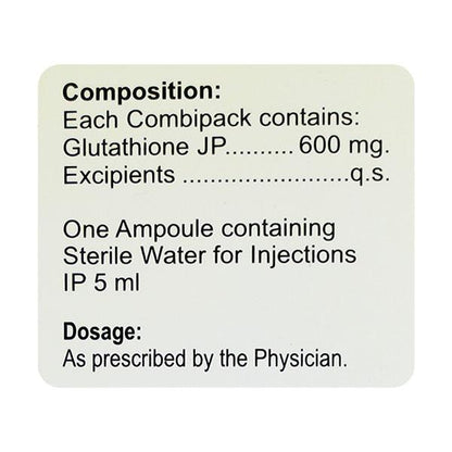 Glutone 600Mg Injection 1's - Global Surgicals