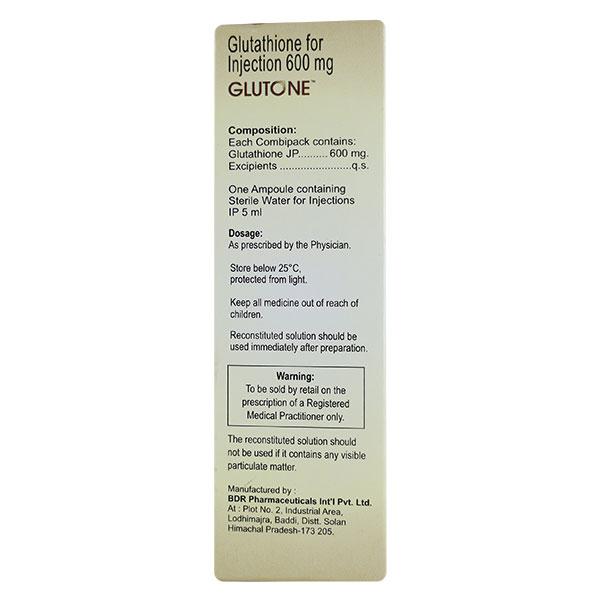 Glutone 600Mg Injection 1's - Global Surgicals