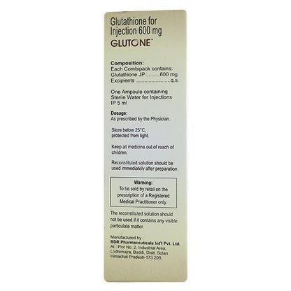 Glutone 600Mg Injection 1's - Global Surgicals