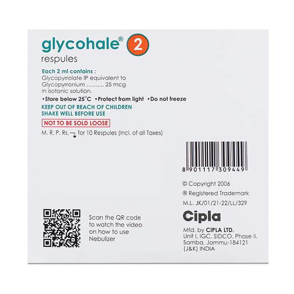 GLYCOHALE 2 Respules 10x2ml - Global Surgicals