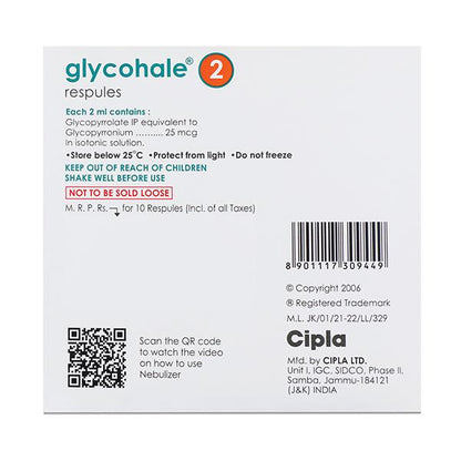GLYCOHALE 2 Respules 10x2ml - Global Surgicals