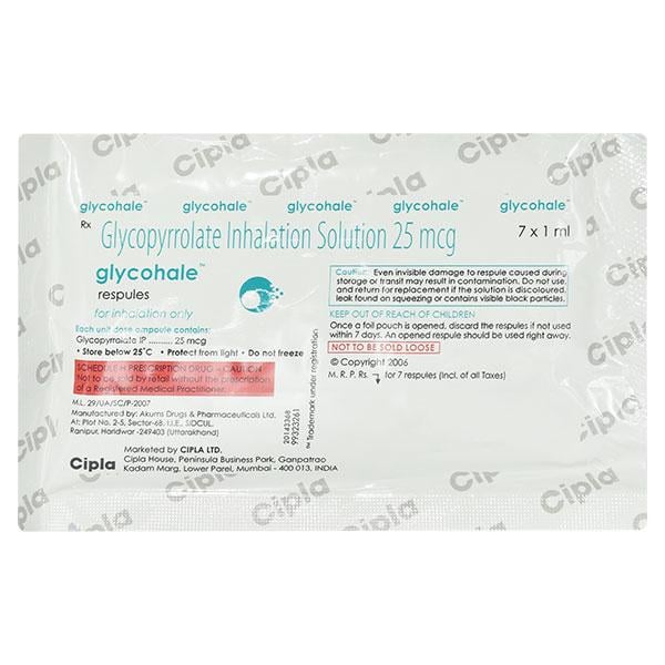 GLYCOHALE Respules 7X1ml - Global Surgicals