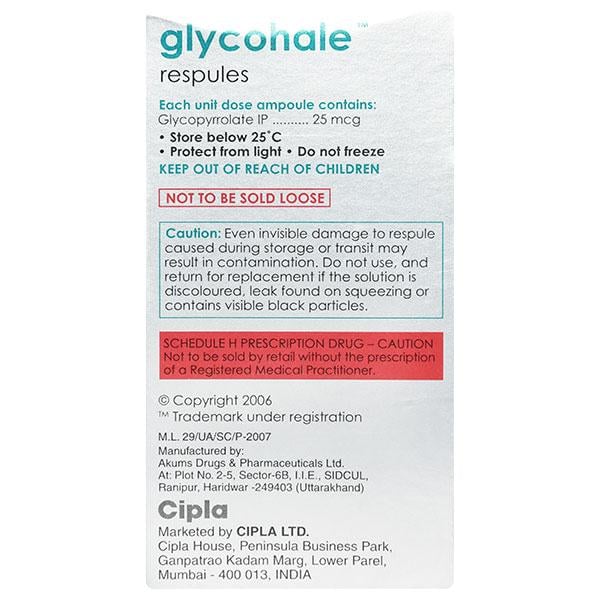 GLYCOHALE Respules 7X1ml - Global Surgicals