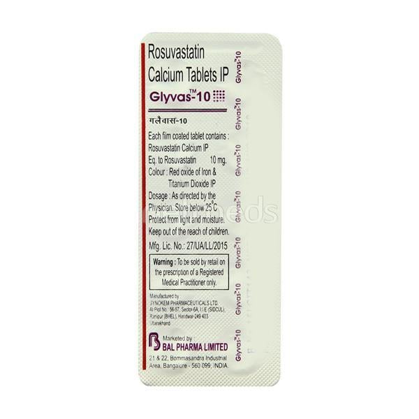 Glyvas 10mg Tablet 10'S - Global Surgicals