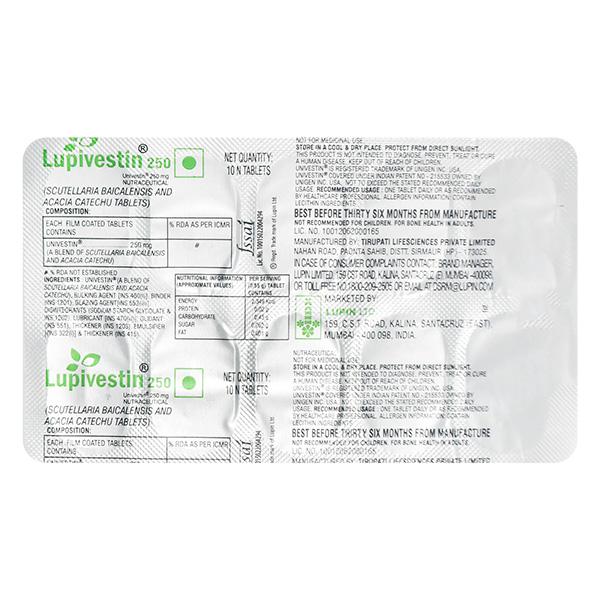 Lupivestin 250mg Tablet 10'S