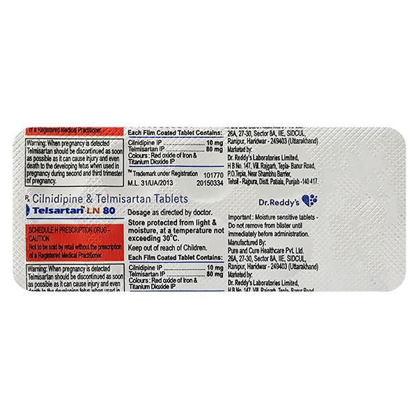 TELSARTAN LN 80 Tablet 10's