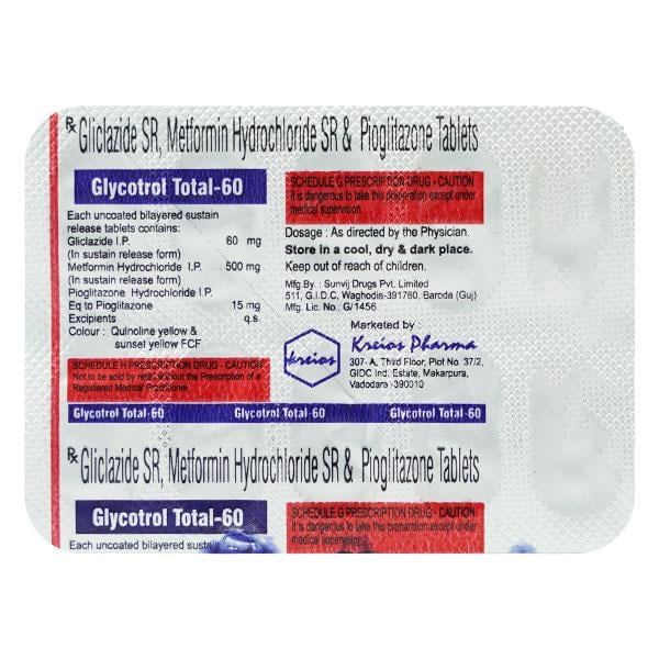 GLYCOTROL TOTAL 60 Tablet 10's