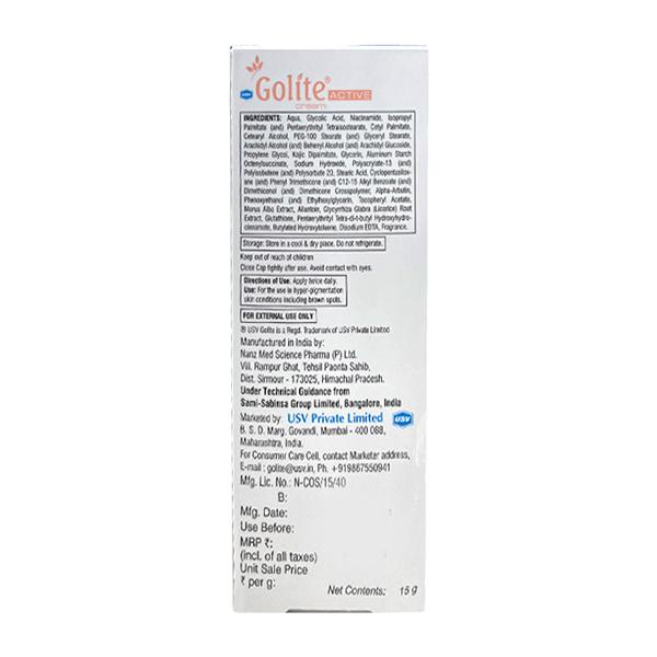 GOLITE ACTIVE Cream 15gm - Global Surgicals