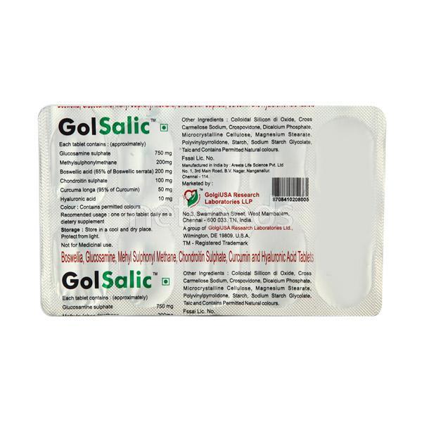 Golsalic Tablet 10'S - Global Surgicals