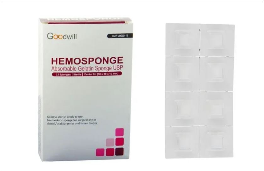 Goodwill Hemosponge Absorbable Gelatin Sponge Hemostat - Global Surgicals