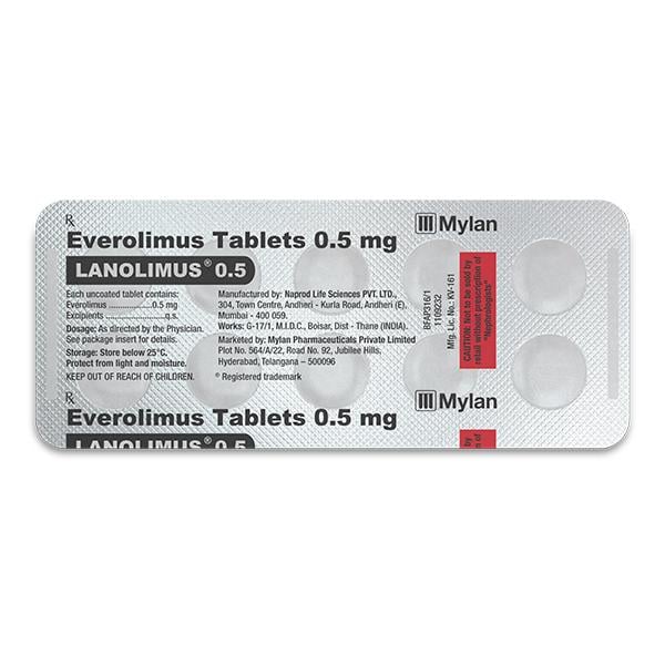 LANOLIMUS 0.5mg Tablet 10's