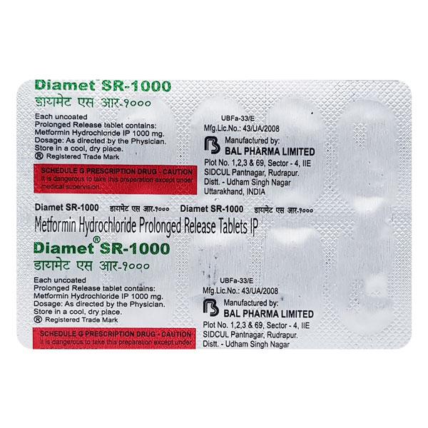 Diamet SR 1000 Tablet 10'S