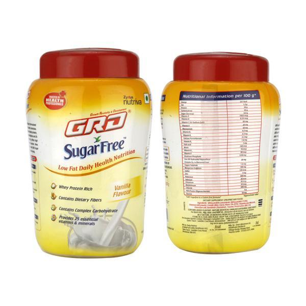 GRD Sugarfree Vanilla Flavour Powder 200gm - Global Surgicals