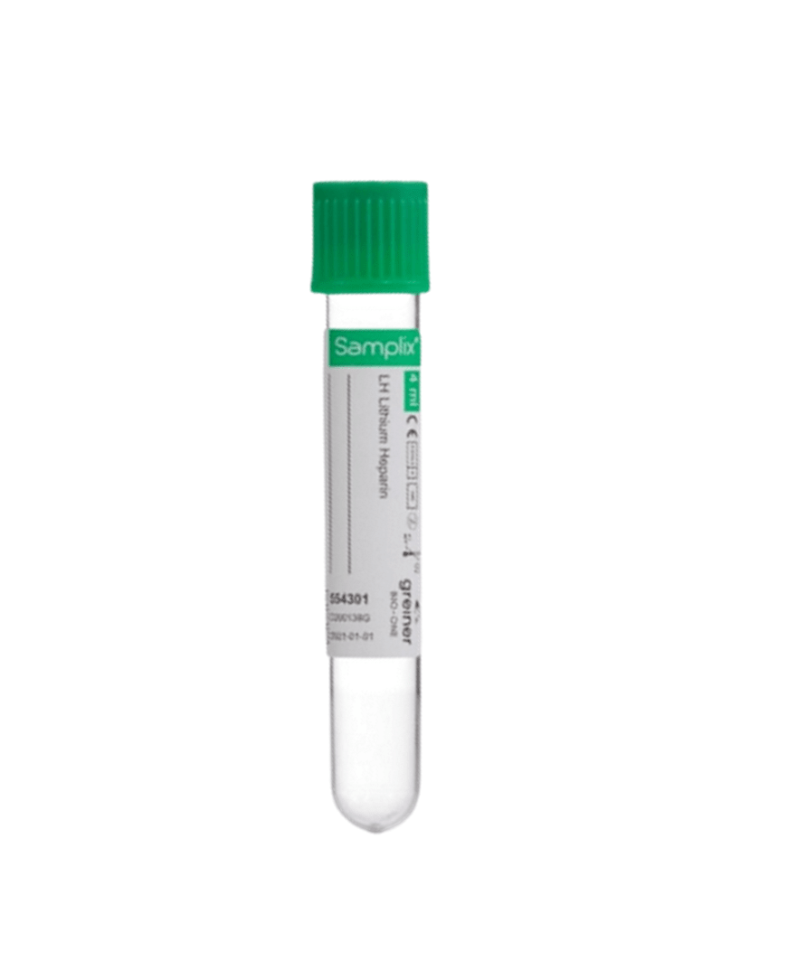 Greiner Samplix Lithium Heparin 4ml Green Cap - Global Surgicals
