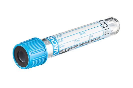 Greiner Vacuette 3 ml 9NC Coagulation Sodium Citrate 3.2% 13x75 Blue Cap - Black - Global Surgicals