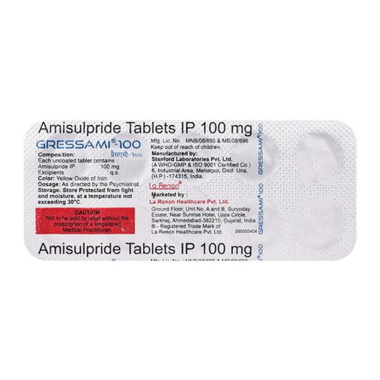 Gressami 100mg Tablet 10'S - Global Surgicals