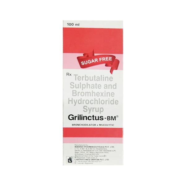 GRILINCTUS BM SUGAR FREE Syrup 100ml - Global Surgicals