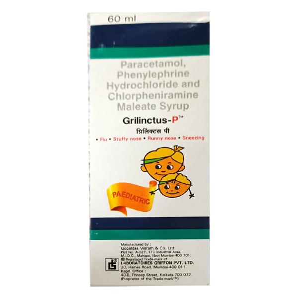 GRILINCTUS P PAEDIATRIC Syrup 60ml - Global Surgicals