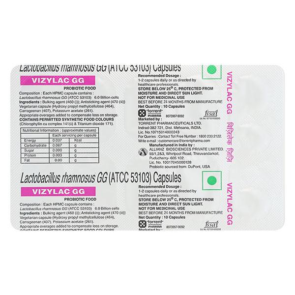 VIZYLAC GG Capsule 10's