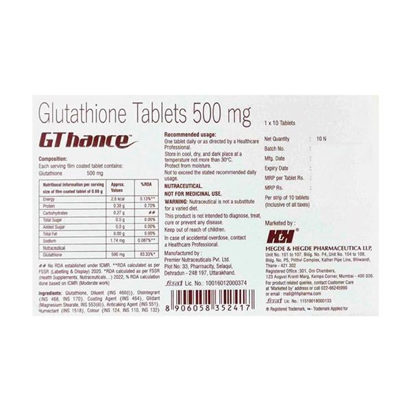 GTHANCE 500mg Tablet 10's - Global Surgicals