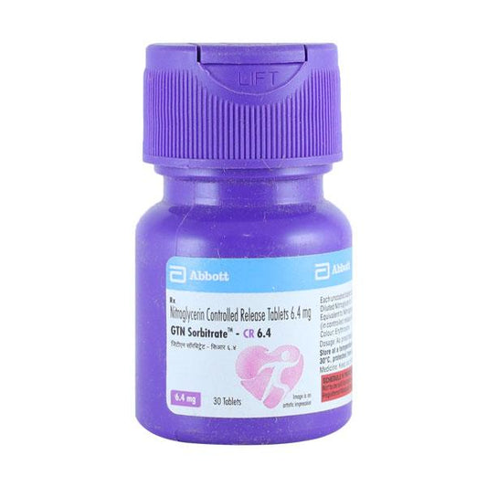 GTN Sorbitrate CR 6.4mg Tablet 30'S - Global Surgicals