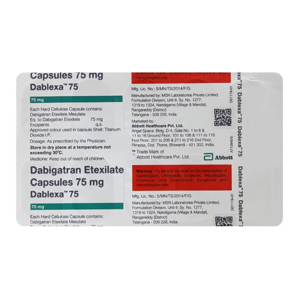 Dablexa 75mg Capsule 10'S