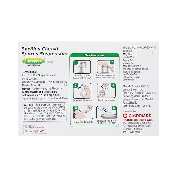GUTSPERT Oral Suspension 10X5ml - Global Surgicals