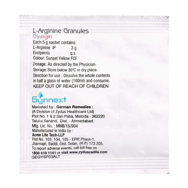 GYARGIN SUGAR FREE ORANGE LEMON FLAVOUR Granules 5gm - Global Surgicals